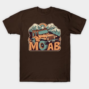 Moab Utah - Offroad Adventure - Vintage Jeep Rock Crawler T-Shirt